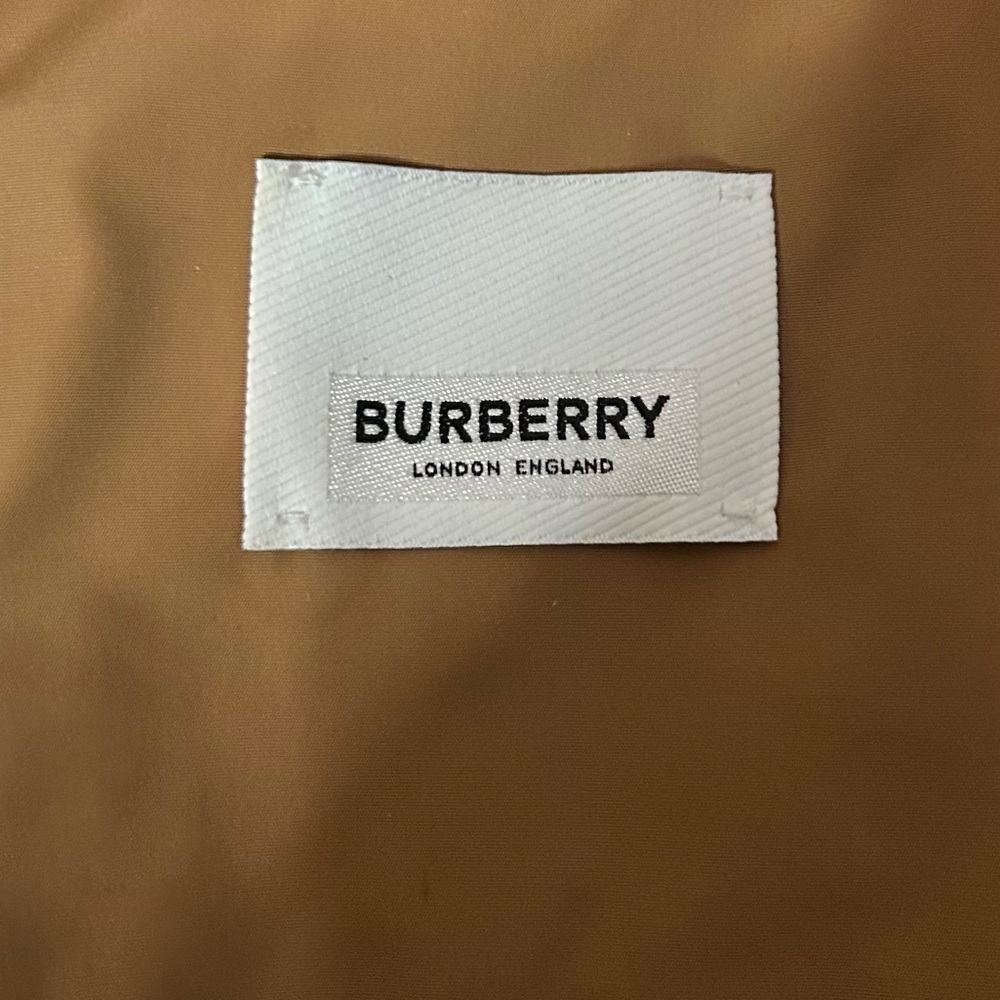 Burberry Beige Nylon Hooded Trench Coat - Picture 5 of 9